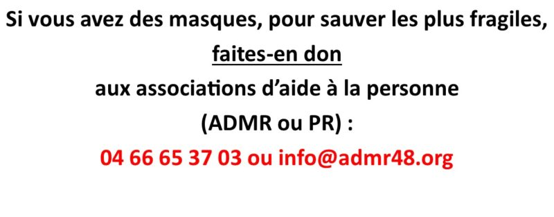 demande de masques